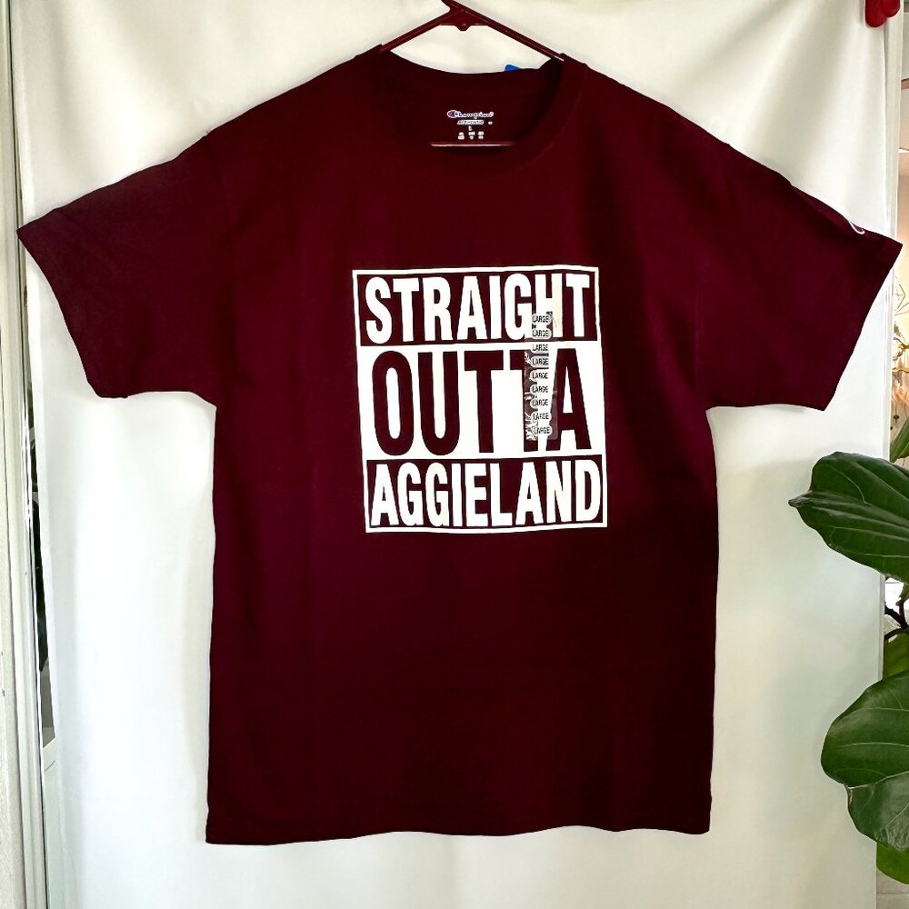 Texas A&M “Straight Outta Aggieland” T-Shirt – Maroon – Large